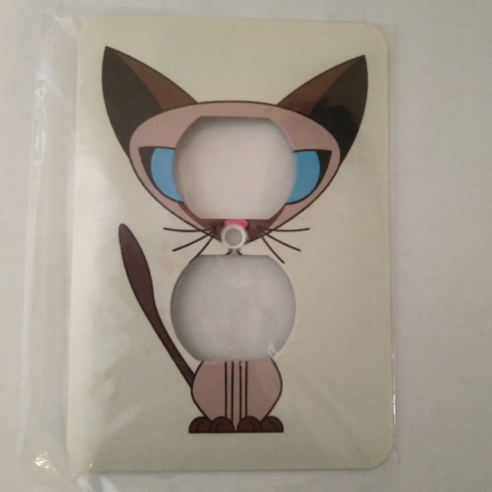 3dRose LSP_6168 Cute Siamese Cat Paw Prints Design 2 Plug Outlet Cover